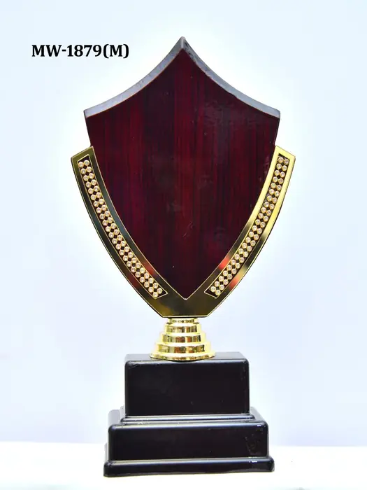 Designer wooden shield award plaque